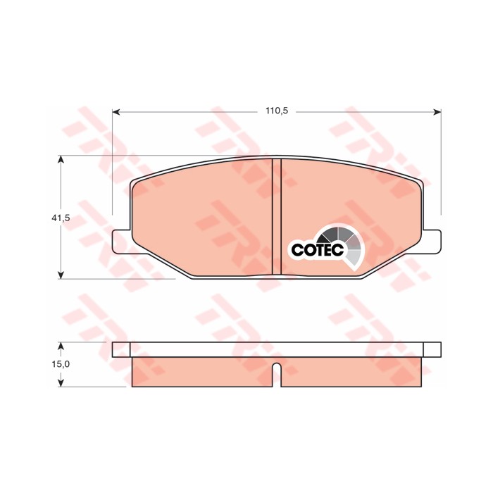 TRW COTEC Bremsbelagsatz, Scheibenbremse GDB383
