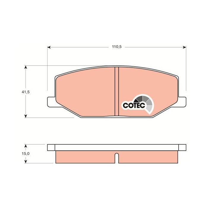 TRW COTEC Bremsbelagsatz, Scheibenbremse GDB383