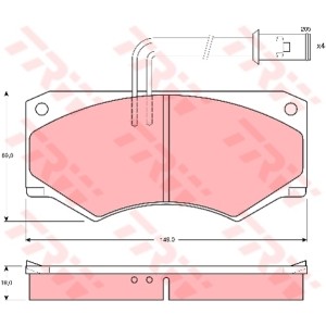TRW Bremsbelagsatz, Scheibenbremse GDB390