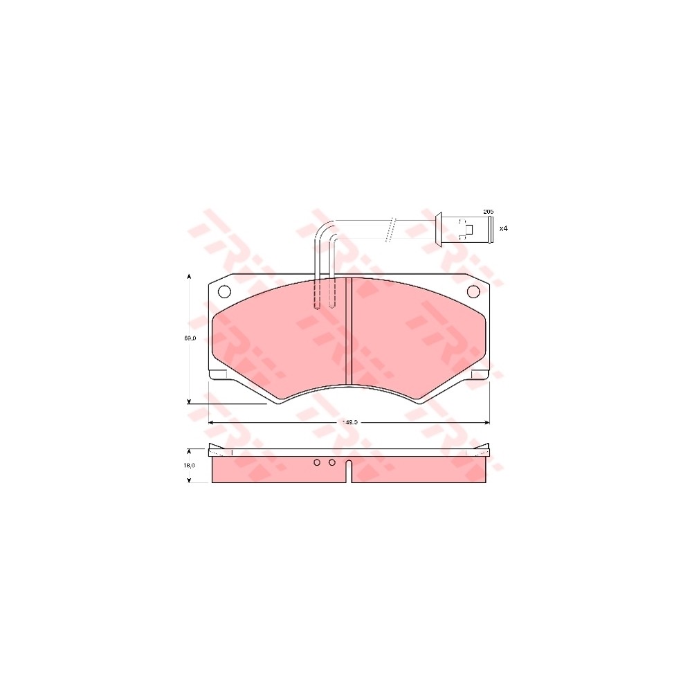 TRW Bremsbelagsatz, Scheibenbremse GDB390