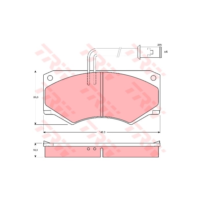TRW Bremsbelagsatz, Scheibenbremse GDB390