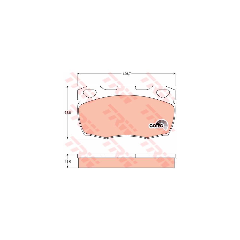 TRW COTEC Bremsbelagsatz, Scheibenbremse GDB395