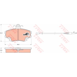 TRW COTEC Bremsbelagsatz, Scheibenbremse GDB400