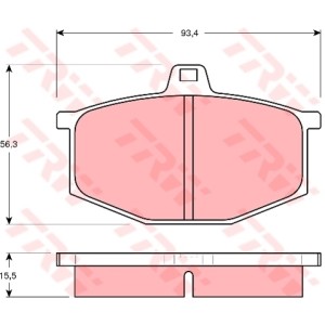 TRW Bremsbelagsatz, Scheibenbremse GDB405