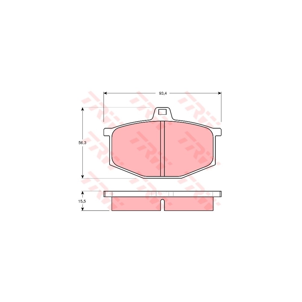 TRW Bremsbelagsatz, Scheibenbremse GDB405