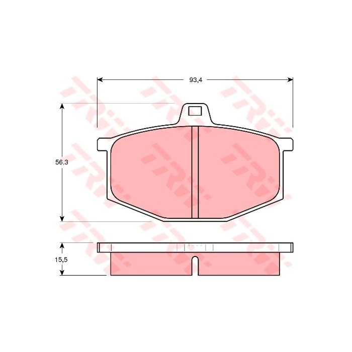 TRW Bremsbelagsatz, Scheibenbremse GDB405