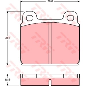 TRW Bremsbelagsatz, Scheibenbremse GDB407