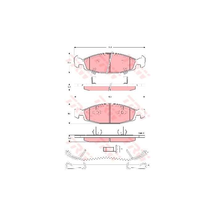 TRW COTEC Bremsbelagsatz, Scheibenbremse GDB4120