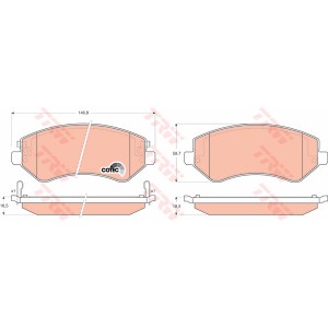 TRW COTEC Bremsbelagsatz, Scheibenbremse GDB4126