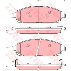 TRW COTEC Bremsbelagsatz, Scheibenbremse GDB4136