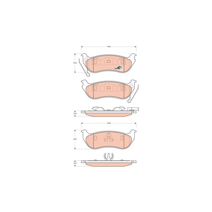 TRW COTEC Bremsbelagsatz, Scheibenbremse GDB4139