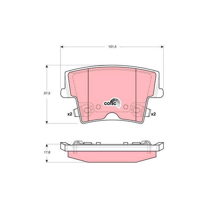 TRW COTEC Bremsbelagsatz, Scheibenbremse GDB4135