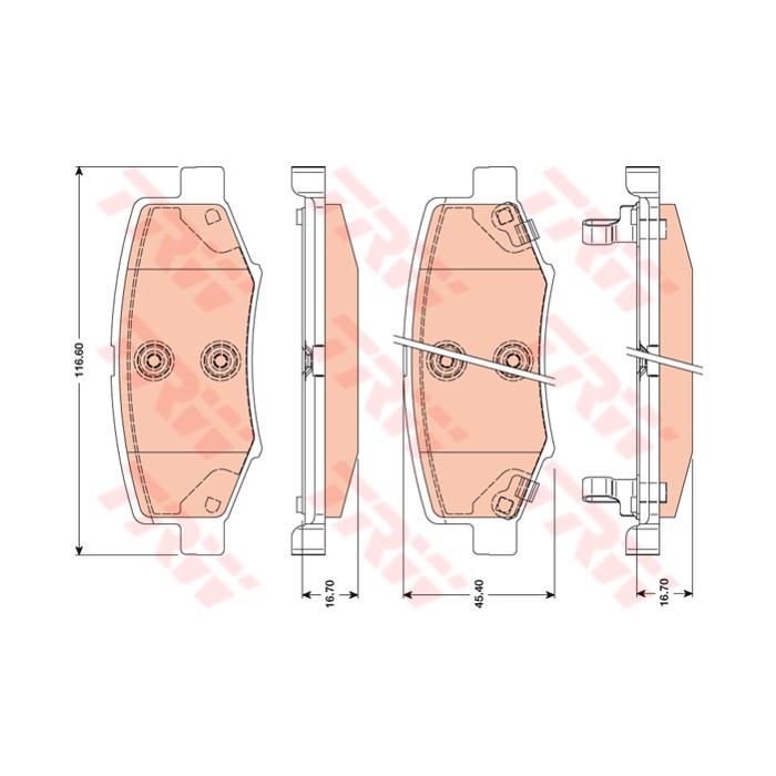 TRW COTEC Bremsbelagsatz, Scheibenbremse GDB4145