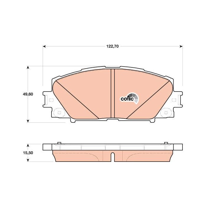 TRW COTEC Bremsbelagsatz, Scheibenbremse GDB4173