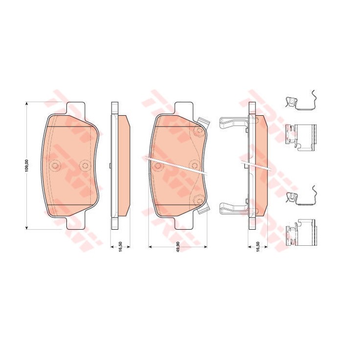 TRW COTEC Bremsbelagsatz, Scheibenbremse GDB4175