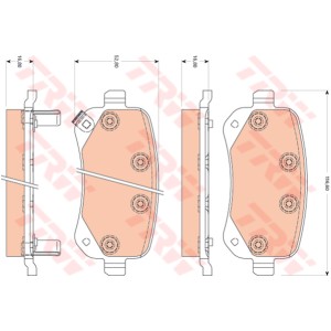TRW COTEC Bremsbelagsatz, Scheibenbremse GDB4176