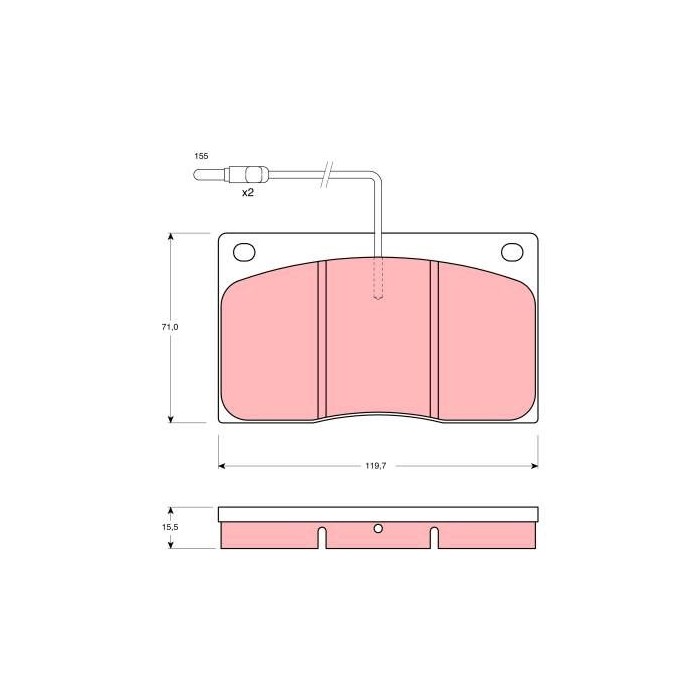 TRW Bremsbelagsatz, Scheibenbremse GDB443