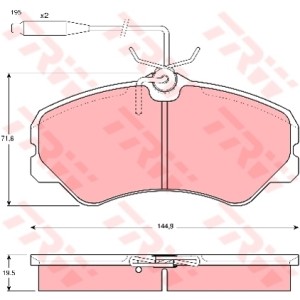 TRW Bremsbelagsatz, Scheibenbremse GDB447