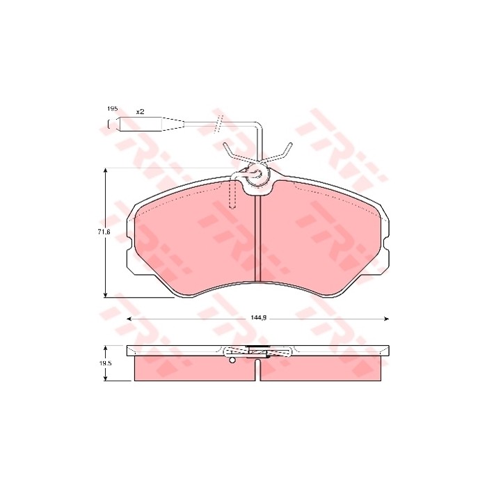 TRW Bremsbelagsatz, Scheibenbremse GDB447