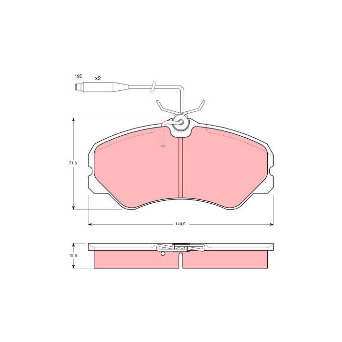 TRW Bremsbelagsatz, Scheibenbremse GDB447