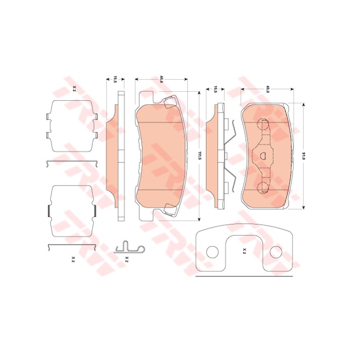 TRW COTEC Bremsbelagsatz, Scheibenbremse GDB4600