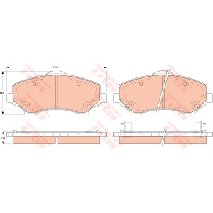 TRW COTEC Bremsbelagsatz, Scheibenbremse GDB4605