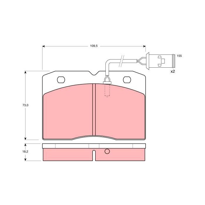 TRW Bremsbelagsatz, Scheibenbremse GDB478
