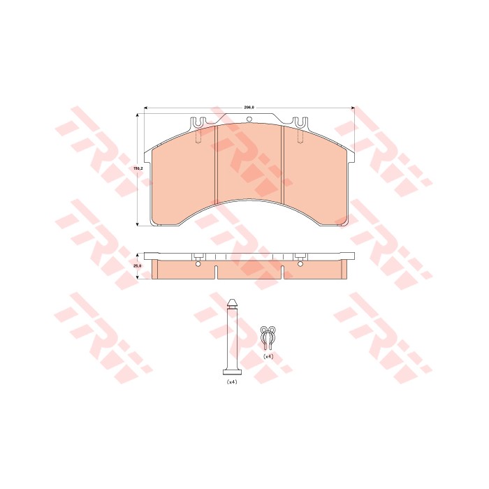 TRW Bremsbelagsatz, Scheibenbremse GDB5022