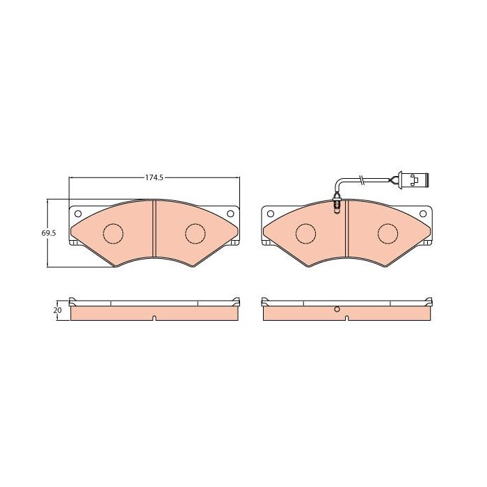 TRW Bremsbelagsatz, Scheibenbremse GDB5062