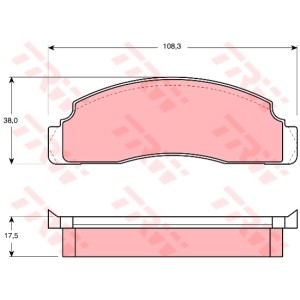 TRW Bremsbelagsatz, Scheibenbremse GDB624