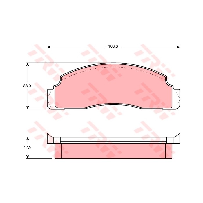 TRW Bremsbelagsatz, Scheibenbremse GDB624