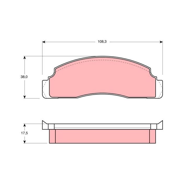 TRW Bremsbelagsatz, Scheibenbremse GDB624