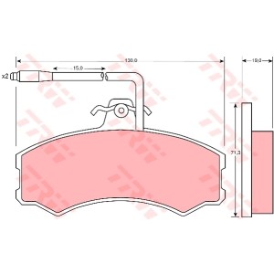 TRW COTEC Bremsbelagsatz, Scheibenbremse GDB695