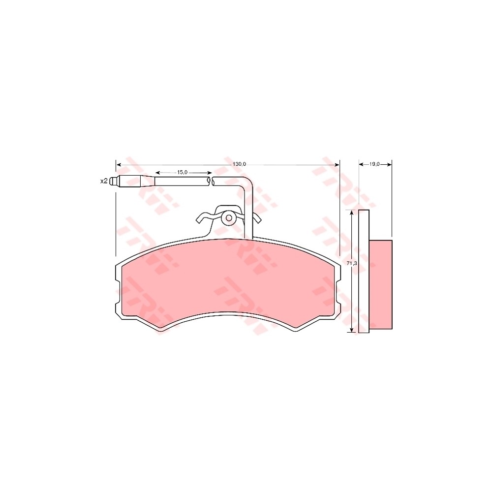 TRW COTEC Bremsbelagsatz, Scheibenbremse GDB695