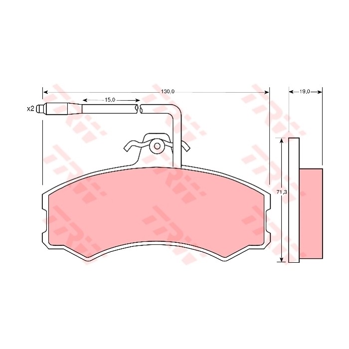 TRW COTEC Bremsbelagsatz, Scheibenbremse GDB695