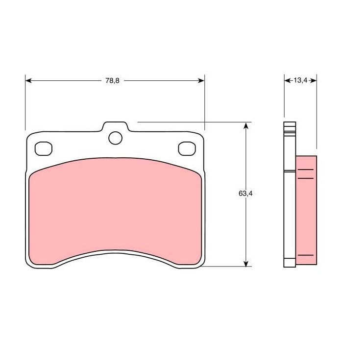 TRW Bremsbelagsatz, Scheibenbremse GDB736