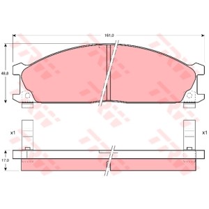 TRW COTEC Bremsbelagsatz, Scheibenbremse GDB766