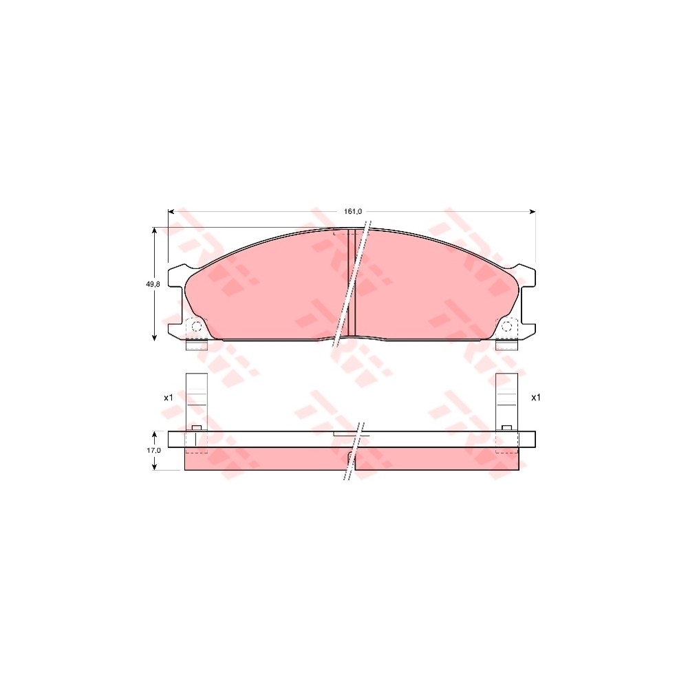 TRW COTEC Bremsbelagsatz, Scheibenbremse GDB766