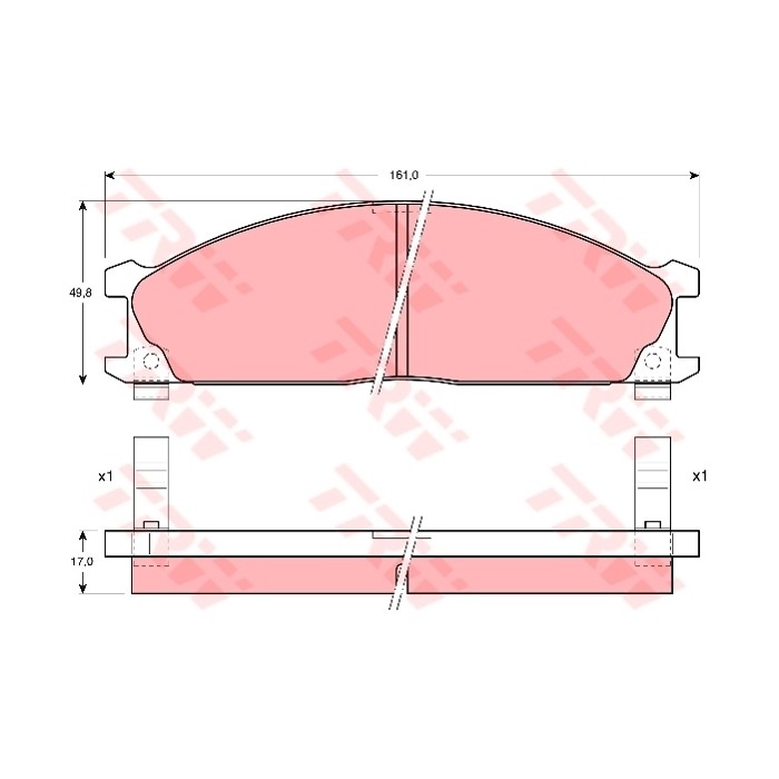 TRW COTEC Bremsbelagsatz, Scheibenbremse GDB766