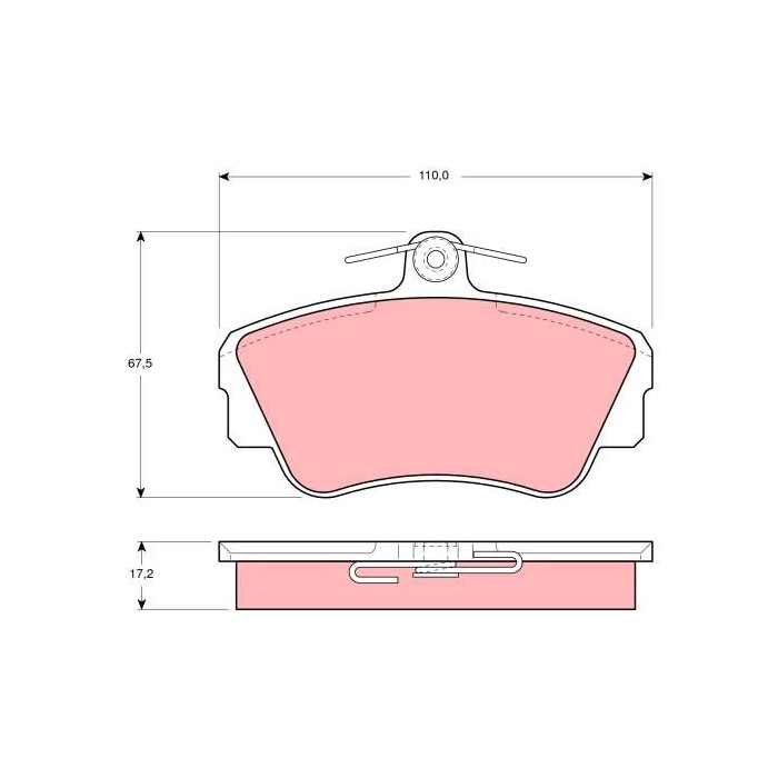 TRW Bremsbelagsatz, Scheibenbremse GDB812
