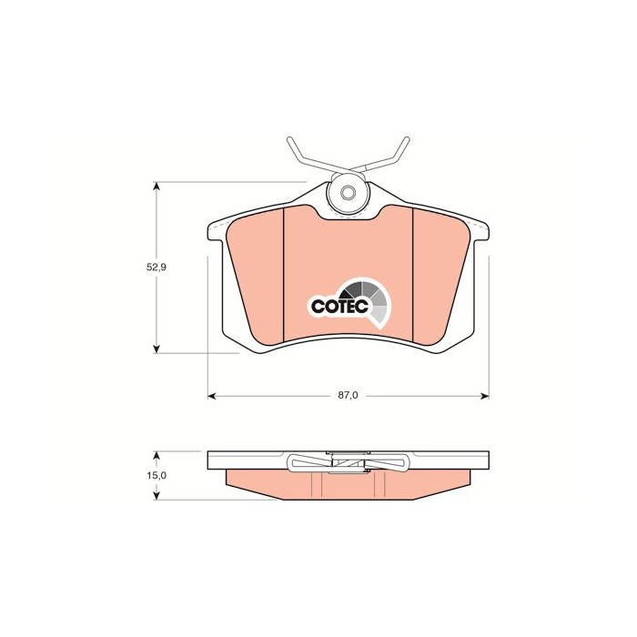 TRW COTEC Bremsbelagsatz, Scheibenbremse GDB823