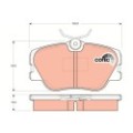 TRW COTEC Bremsbelagsatz, Scheibenbremse GDB818
