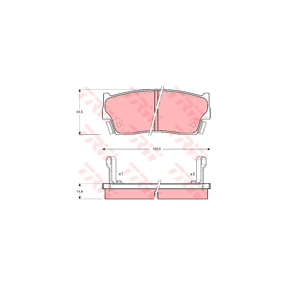 TRW Bremsbelagsatz, Scheibenbremse GDB885