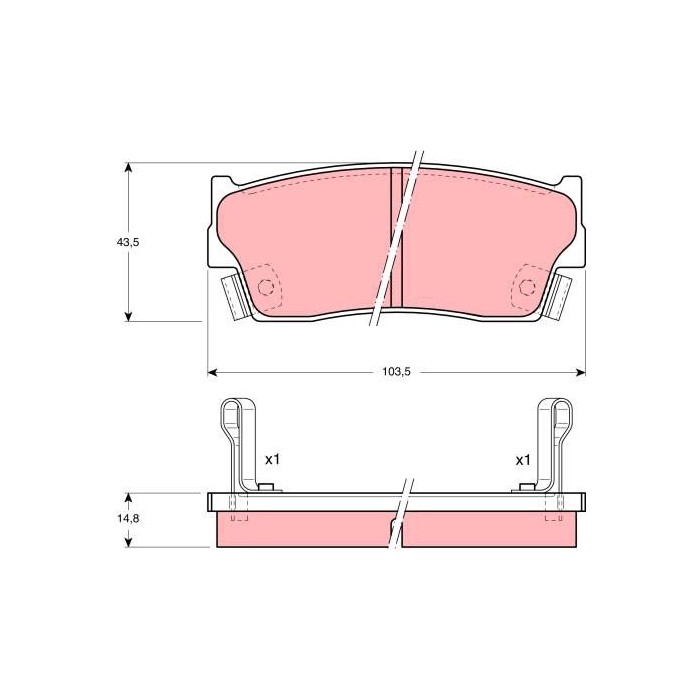 TRW Bremsbelagsatz, Scheibenbremse GDB885
