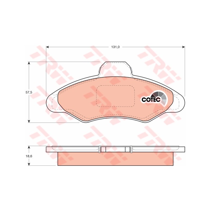 TRW COTEC Bremsbelagsatz, Scheibenbremse GDB897