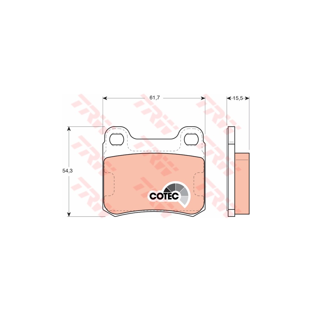 TRW COTEC Bremsbelagsatz, Scheibenbremse GDB911