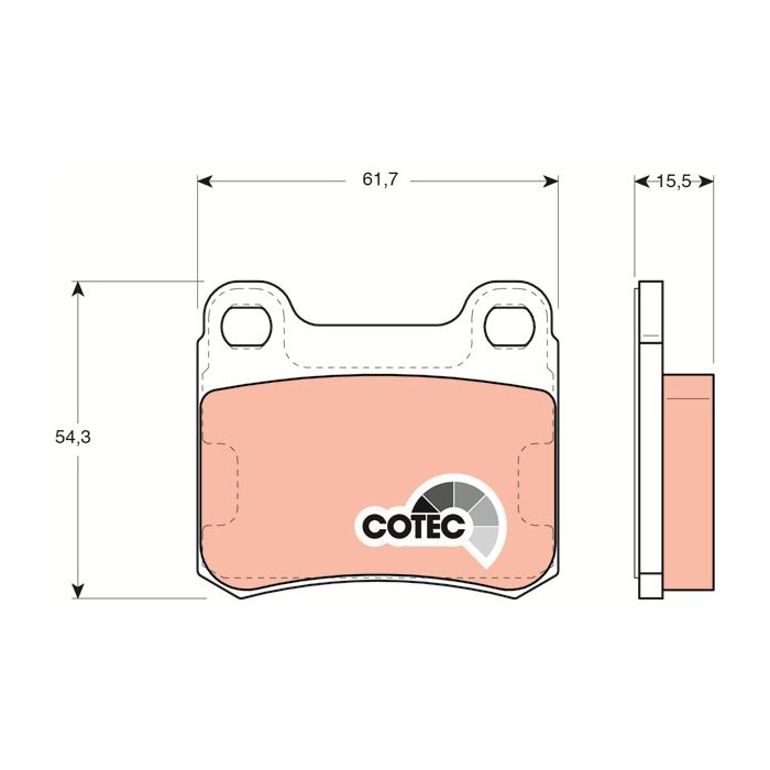 TRW COTEC Bremsbelagsatz, Scheibenbremse GDB911