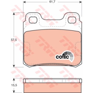 TRW COTEC Bremsbelagsatz, Scheibenbremse GDB952