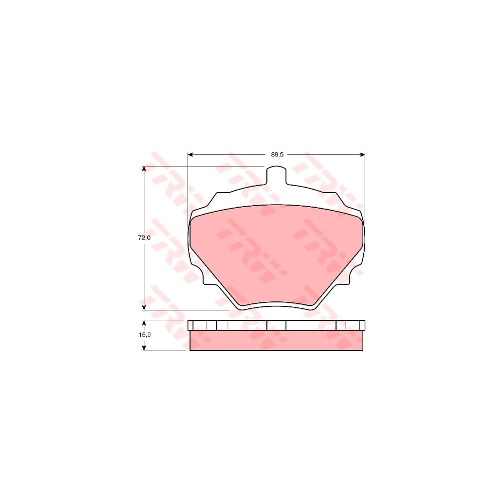 TRW Bremsbelagsatz, Scheibenbremse GDB974