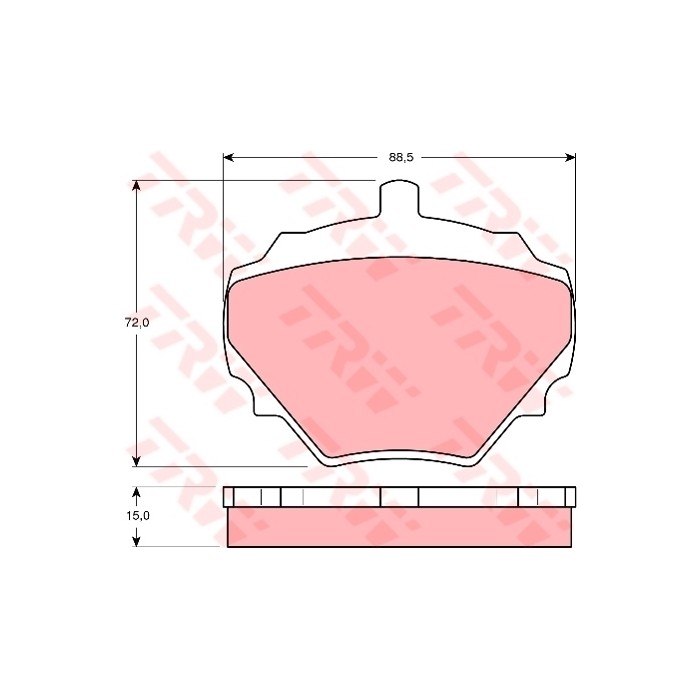 TRW Bremsbelagsatz, Scheibenbremse GDB974